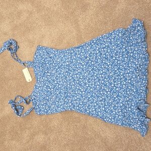 Blue mini summer dress, size L